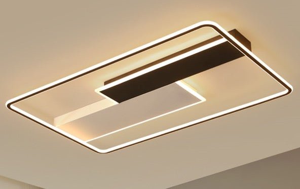 Moderne Rechthoekige Plafondlamp Zwart-Wit – Plafondlampen