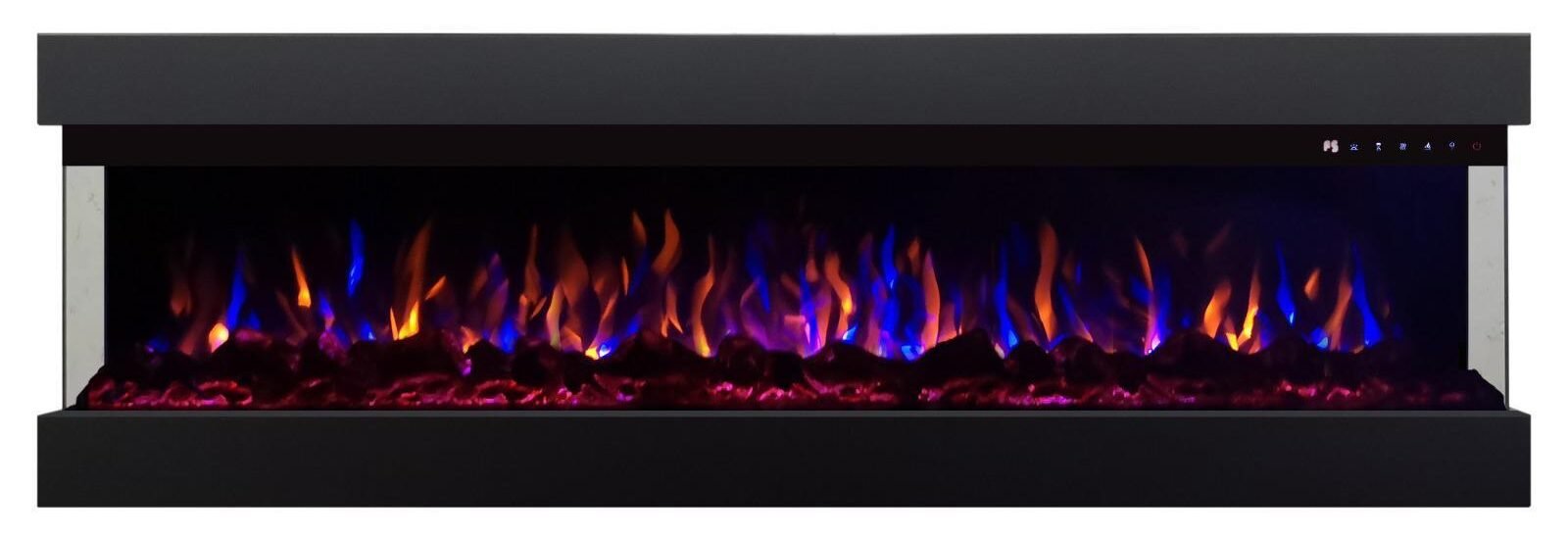 3-zijdig Sfeerhaard | Met Verwarming | Elektrisch Haard voor Thuis - Afbeelding 2