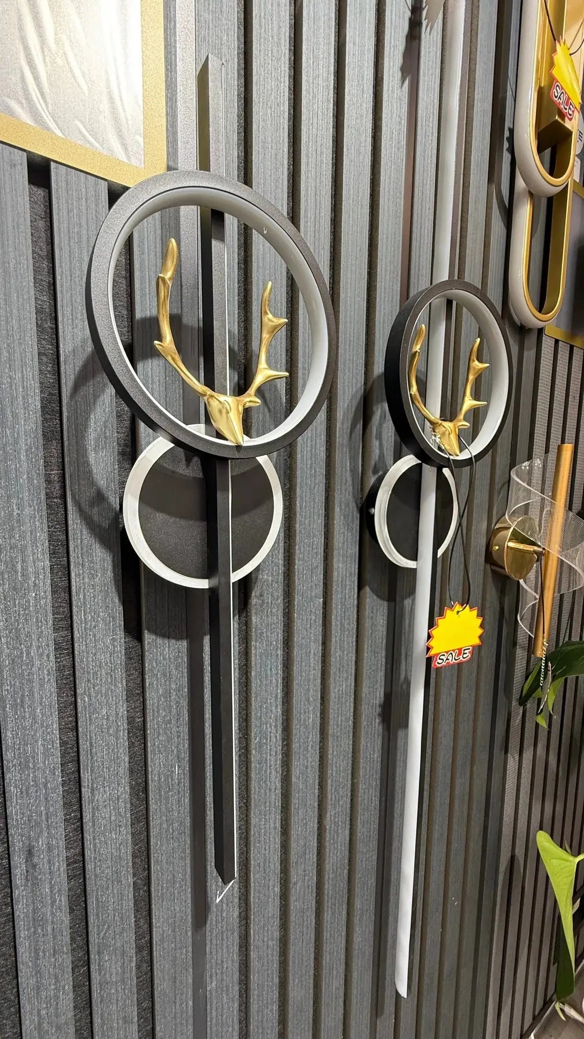 Moderne Gouden Wandlamp met LED & Klok – Wandlampen