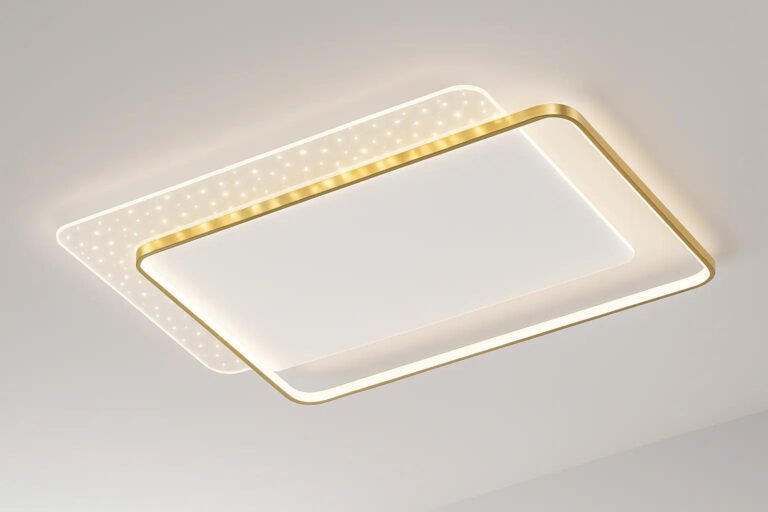 Plafondlamp Slaapkamer Dubbele Rechthoek in strak Design – Plafondlampen