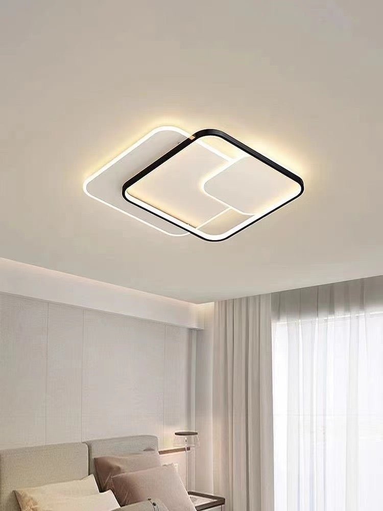 Moderne plafondlamp Dubbele Spiraal in Zwart & Wit – Plafondlampen