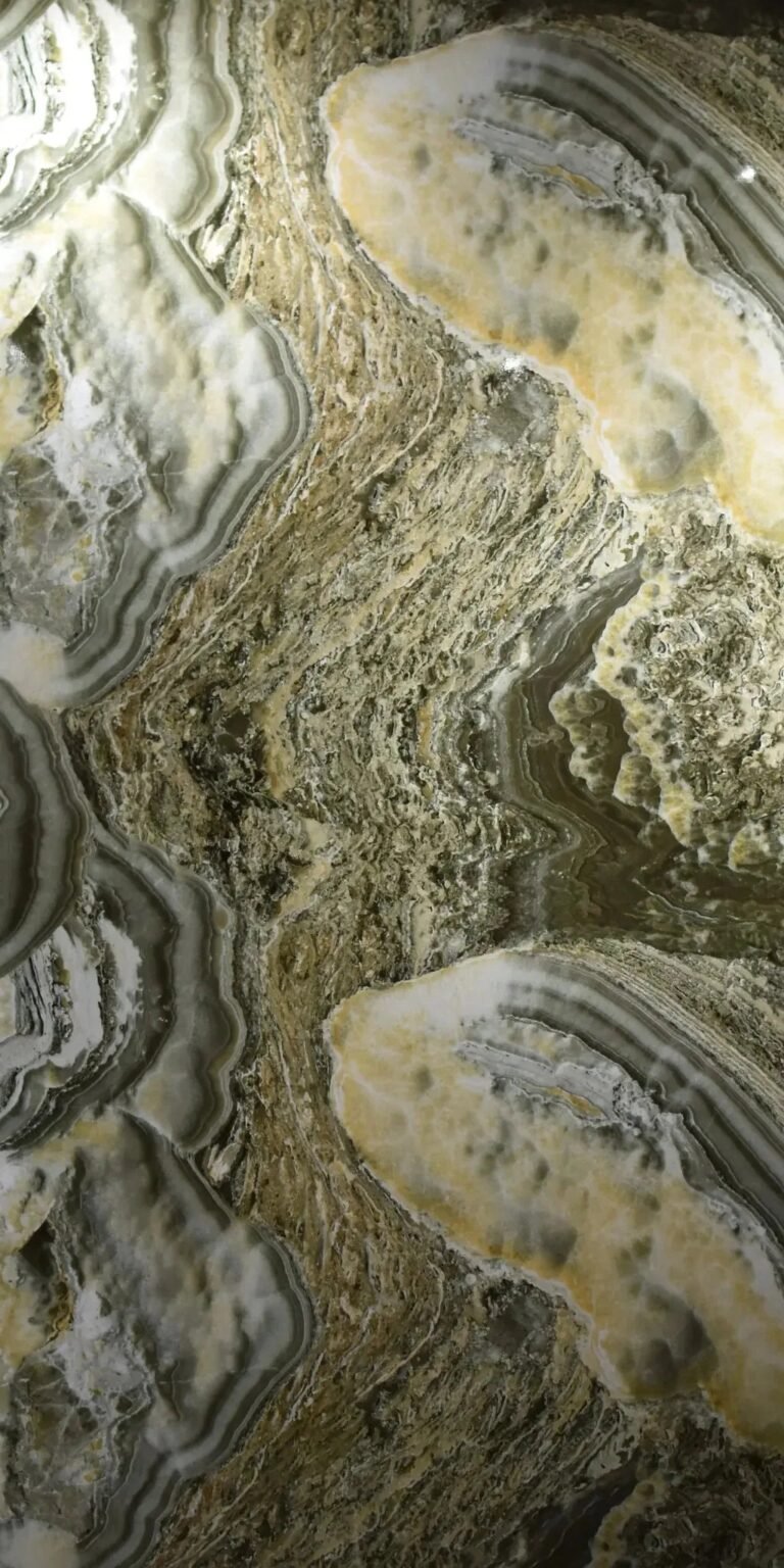 Exclusieve PVC Marmer Plaat Onyx Green hoogglans 280x120cm – Hoogglans