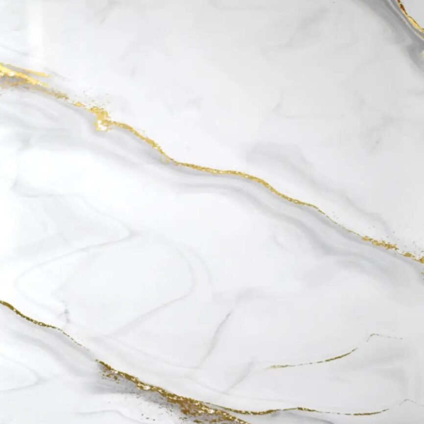 Wandpaneel marmerlook Wit Goud 280x122cm – Hoogglans