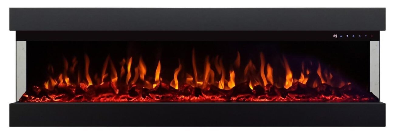 3-zijdig Sfeerhaard | Met Verwarming | Elektrisch Haard voor Thuis - Afbeelding 6