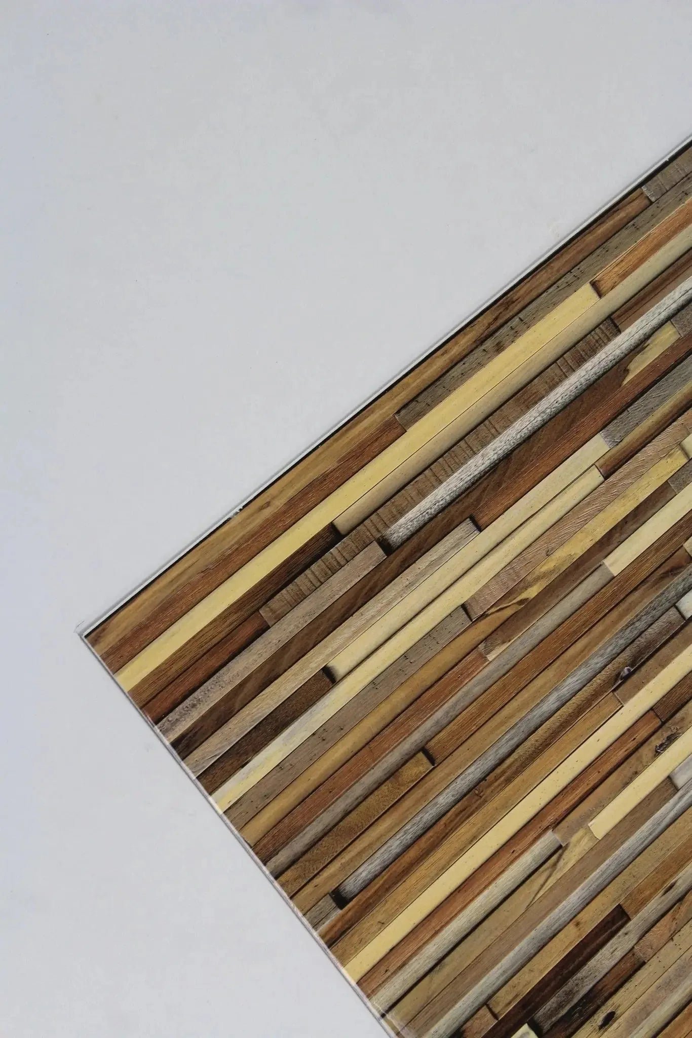 PVC Marmer Plaat Vintage Houtstroken 280x120cm – Hoogglans