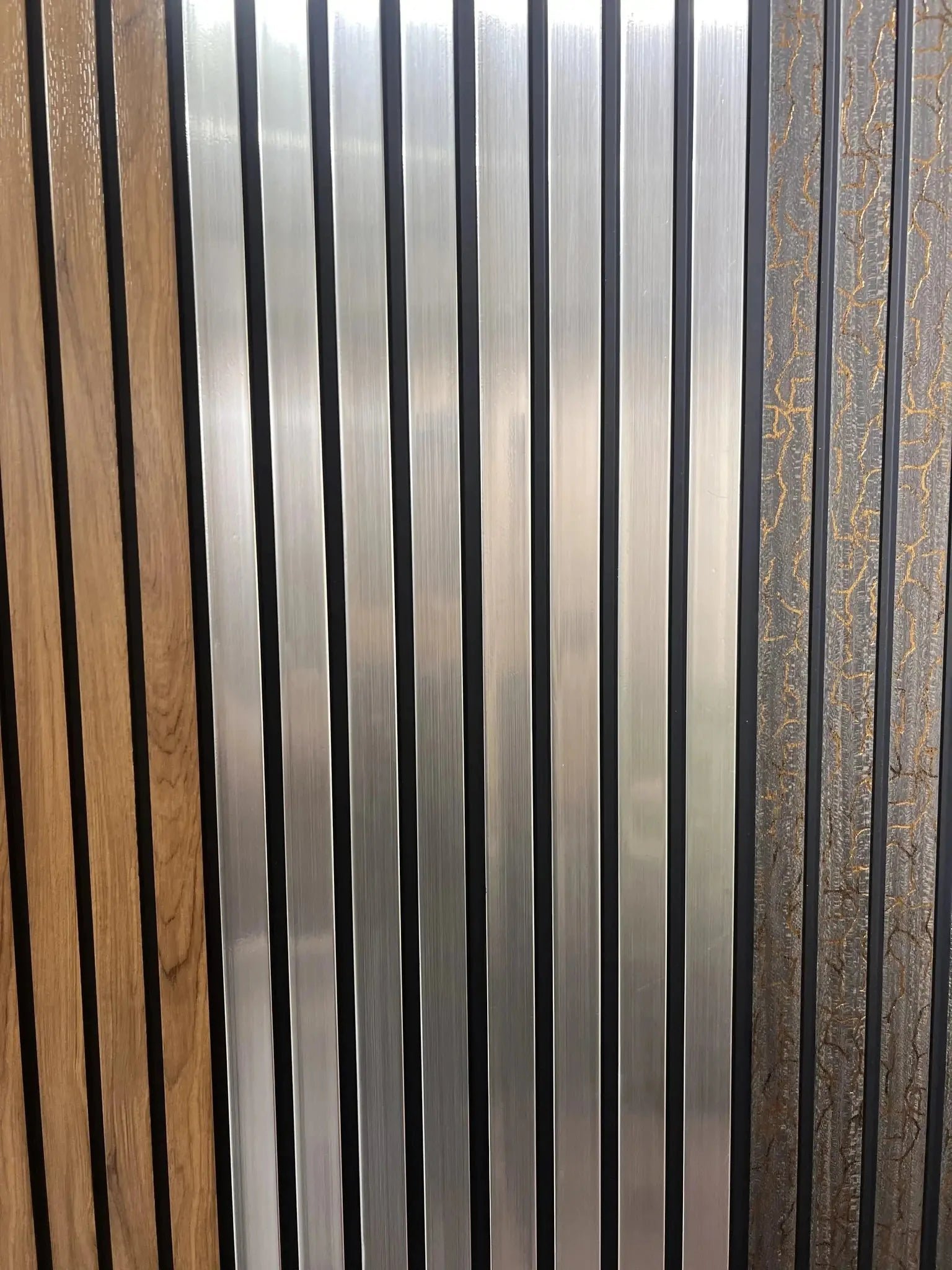 Moderne PVC  Kunststof Wandpanelen Silver – Wall panel