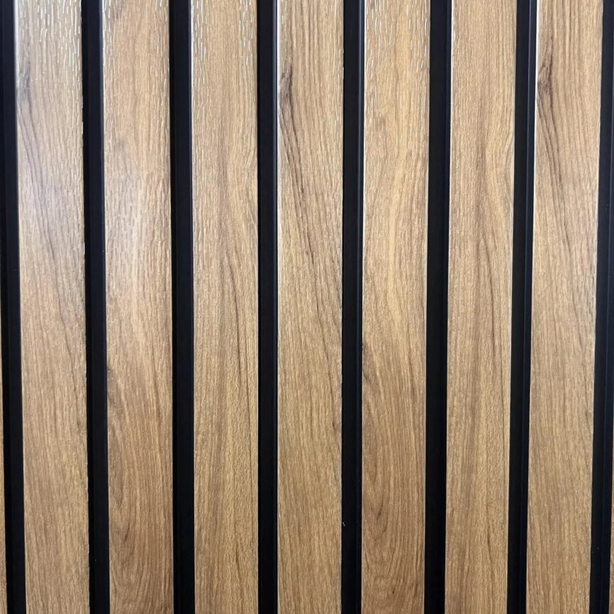 Moderne PVC Licht Walnoot Kunststof Wandpanelen – Wall panel