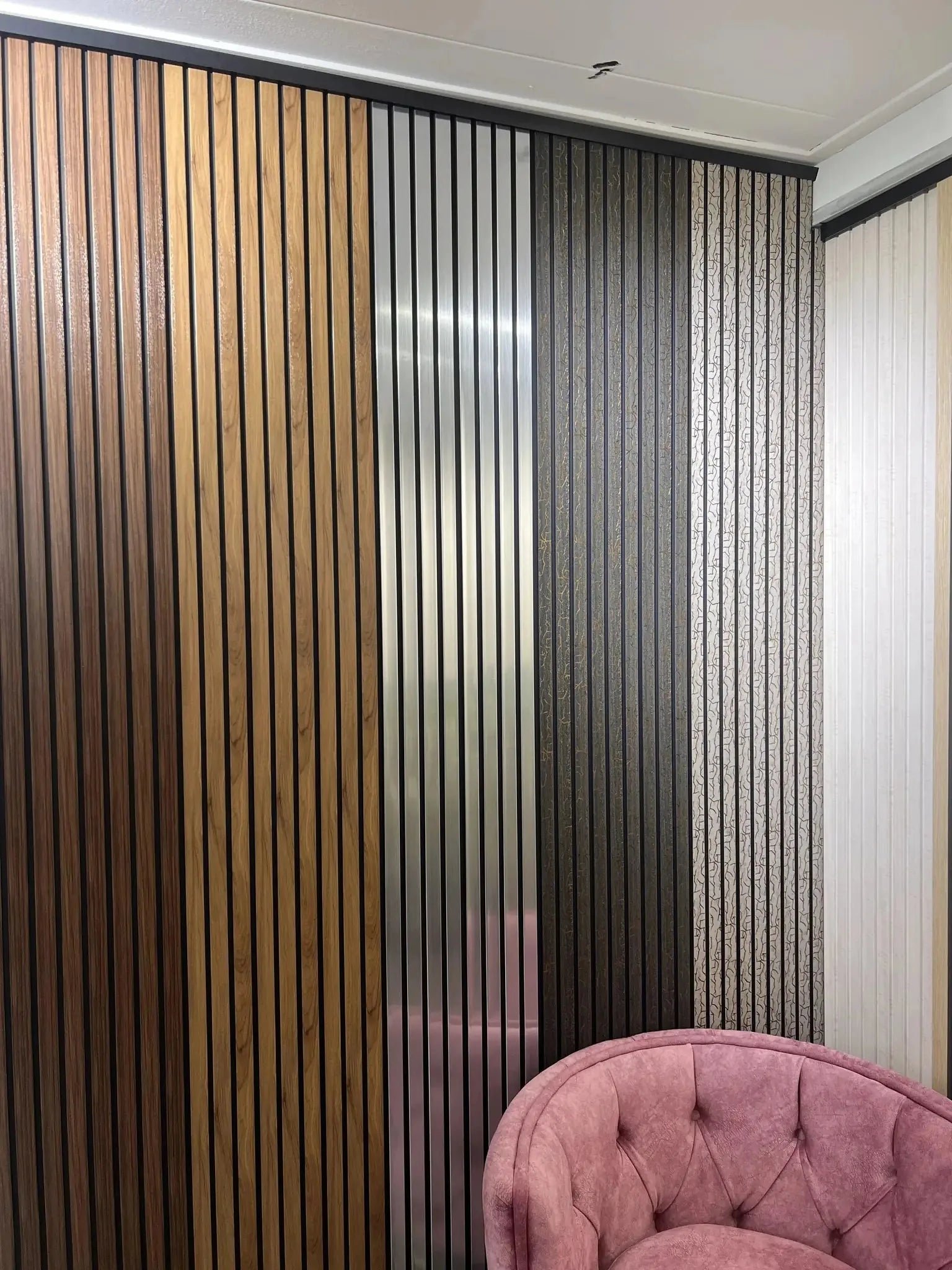 Moderne PVC Licht Walnoot Kunststof Wandpanelen – Wall panel