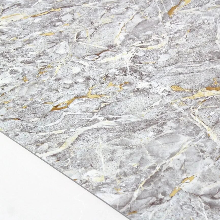 Wandpaneel marmerlook Stormy Gray 280x120cm – Hoogglans