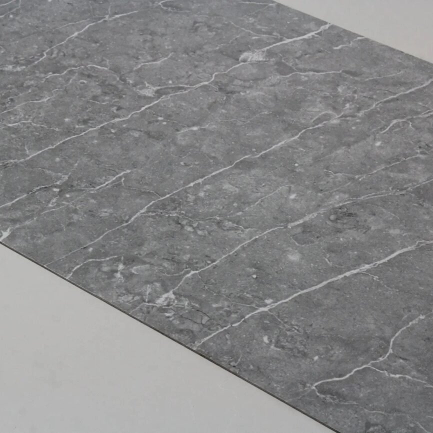 PVC Wandpaneel marmerlook Stormgrijs 280x120cm – Hoogglans