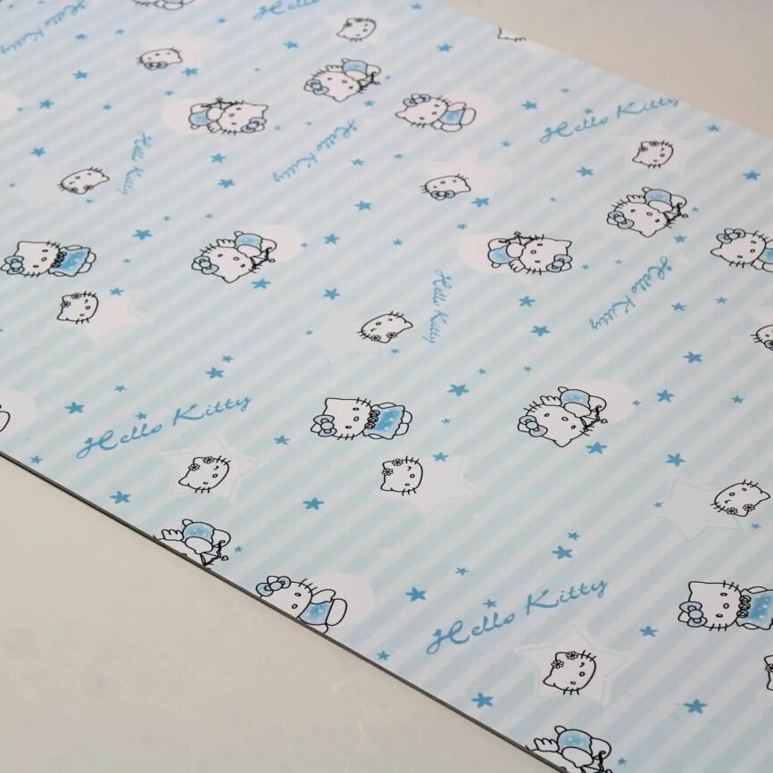 Wandpaneel marmerlook Hoogglans babyblauw 280x120cm – Hoogglans