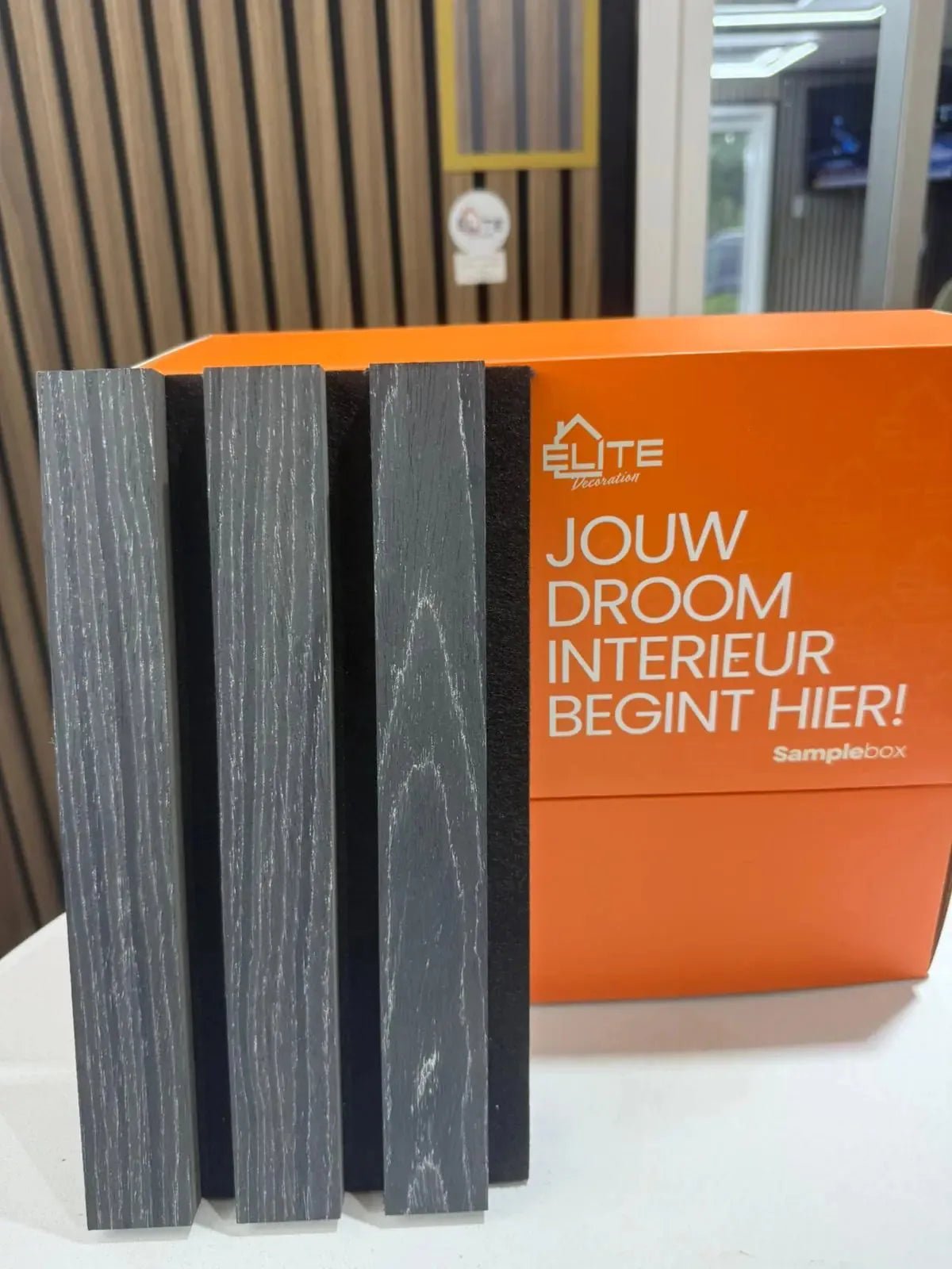 Akoestisch Wandpaneel Zwart Eiken – Wall panel