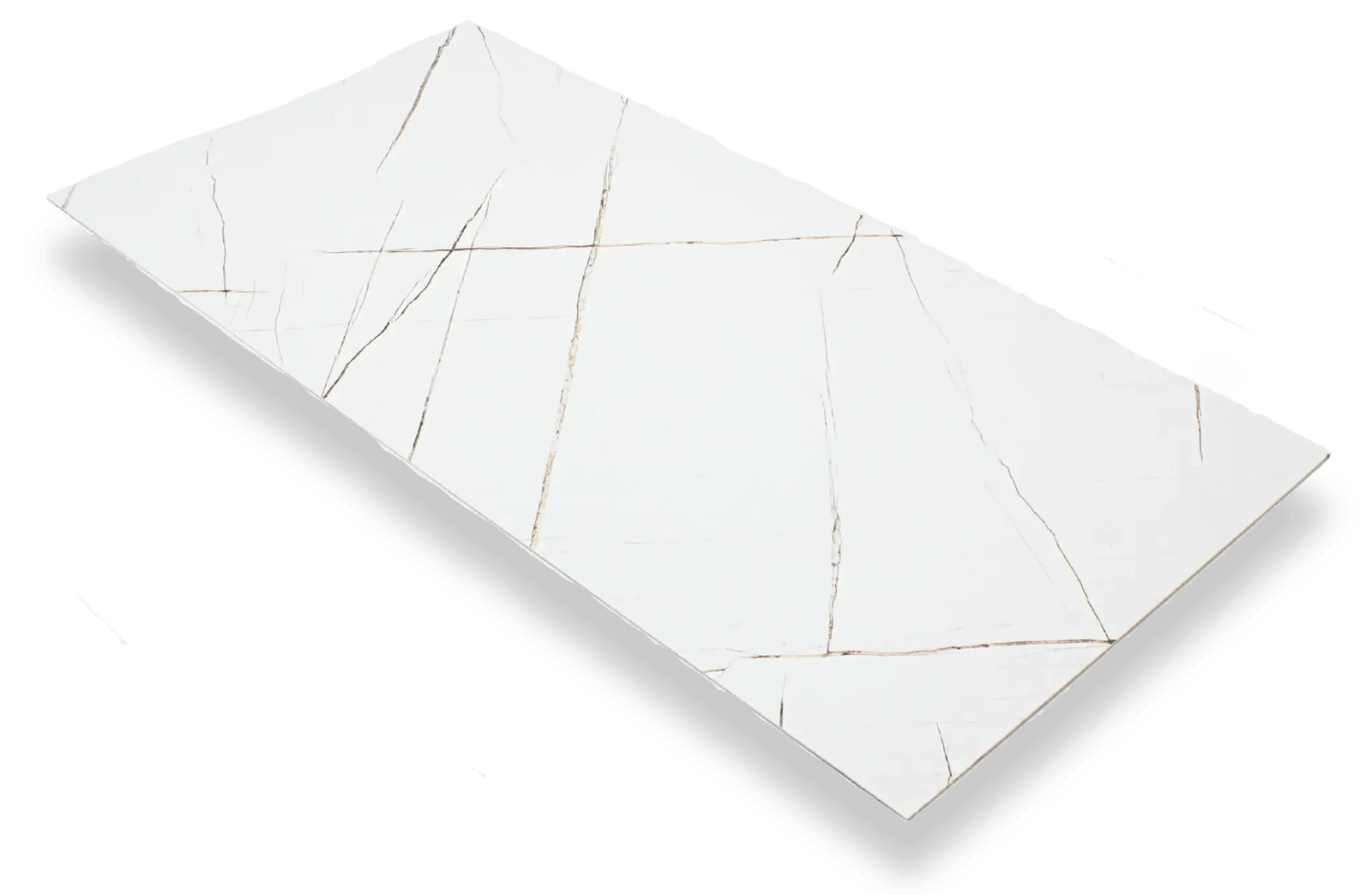 Wandpaneel marmerlook White Nero 280x120cm – Hoogglans