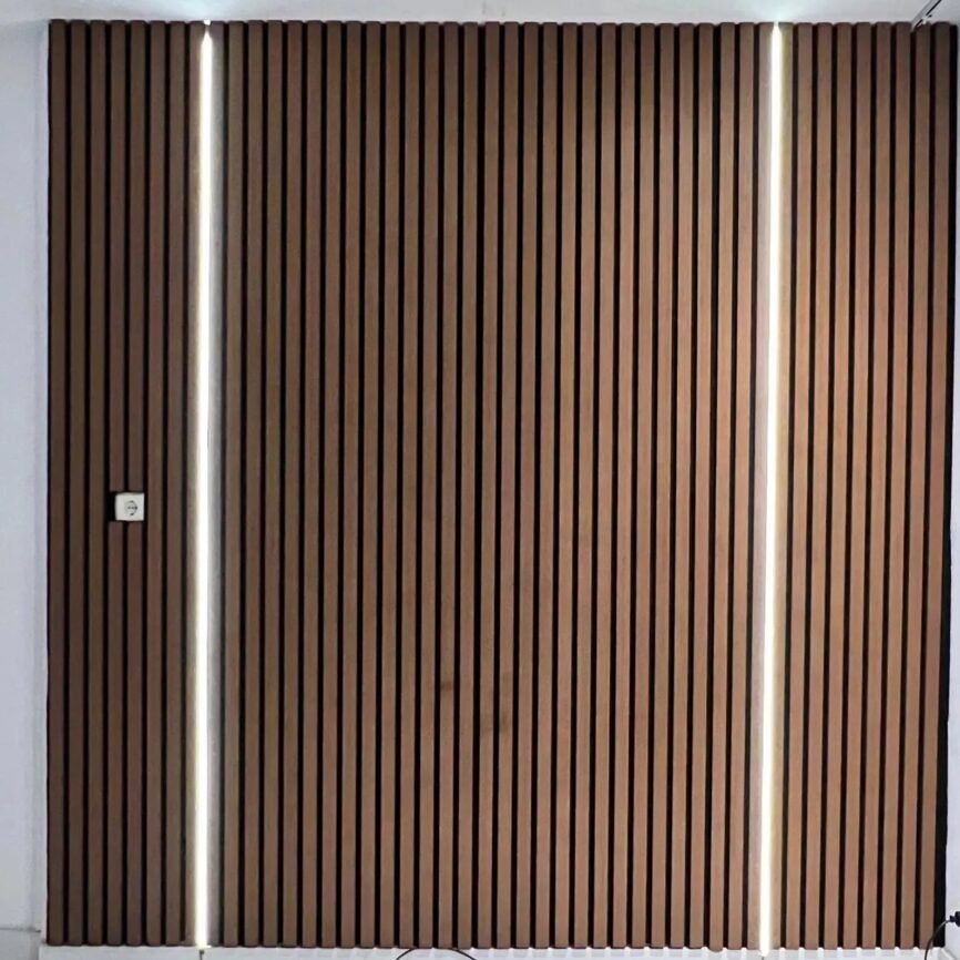 Warm Akupanel Natuur Walnoot – Wall panel