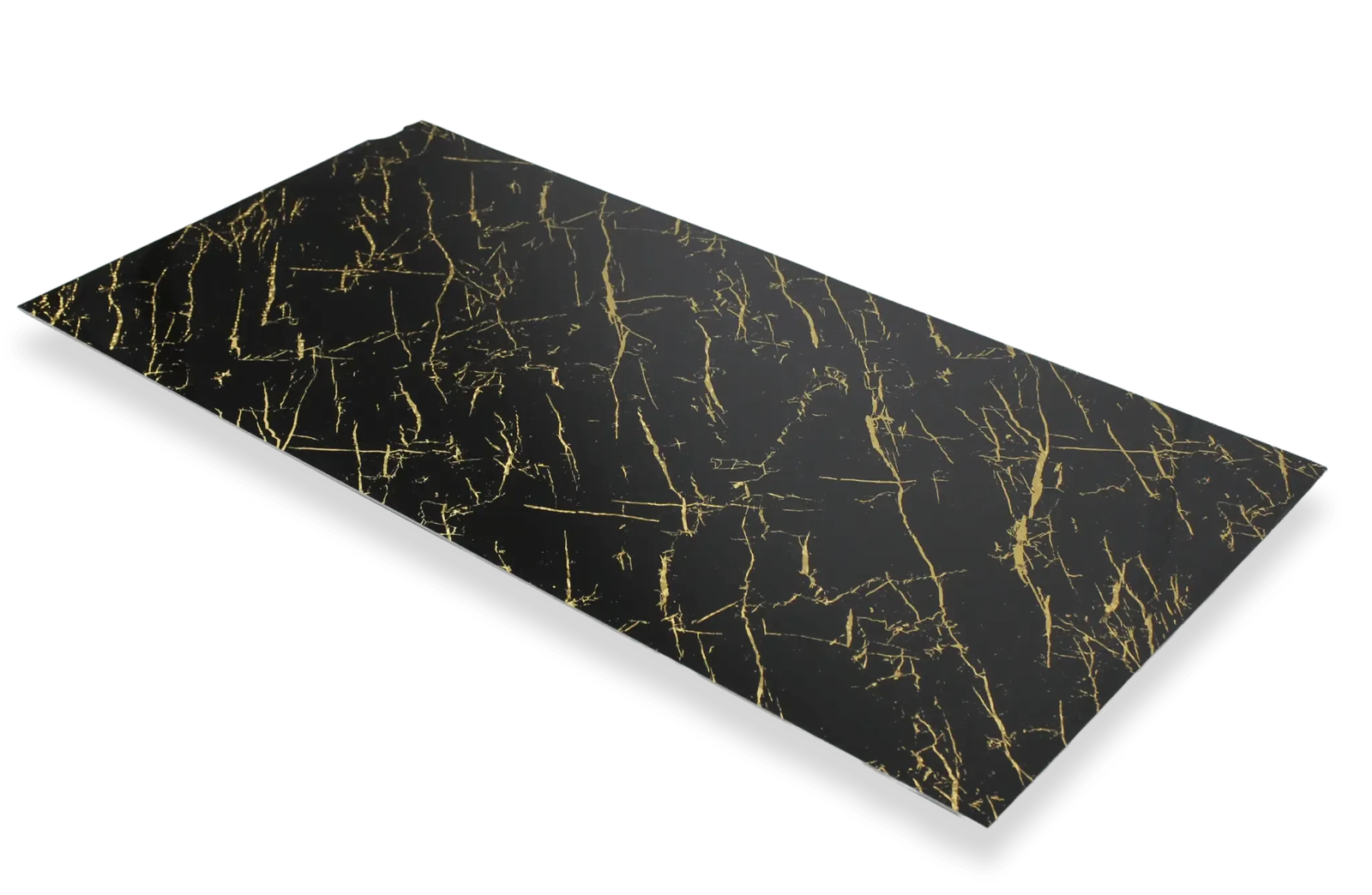 Wandpaneel marmerlook Gold Black 280x120cm – Hoogglans