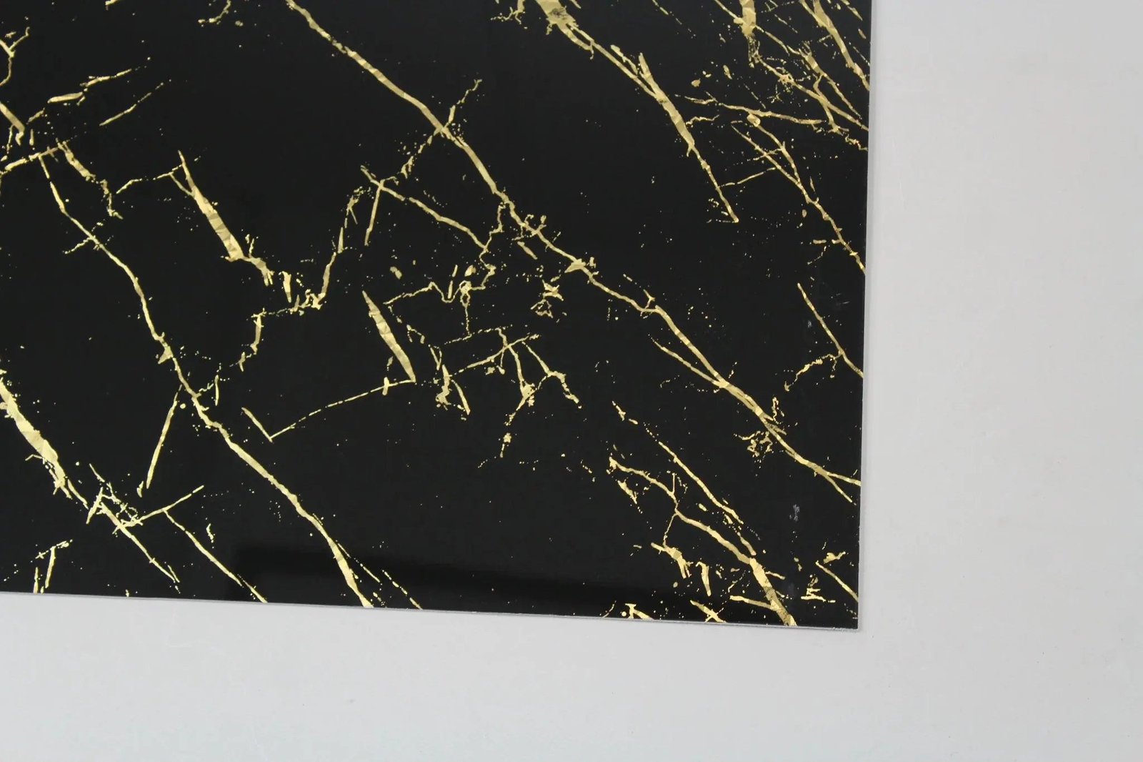 Wandpaneel marmerlook Gold Black 280x120cm – Hoogglans