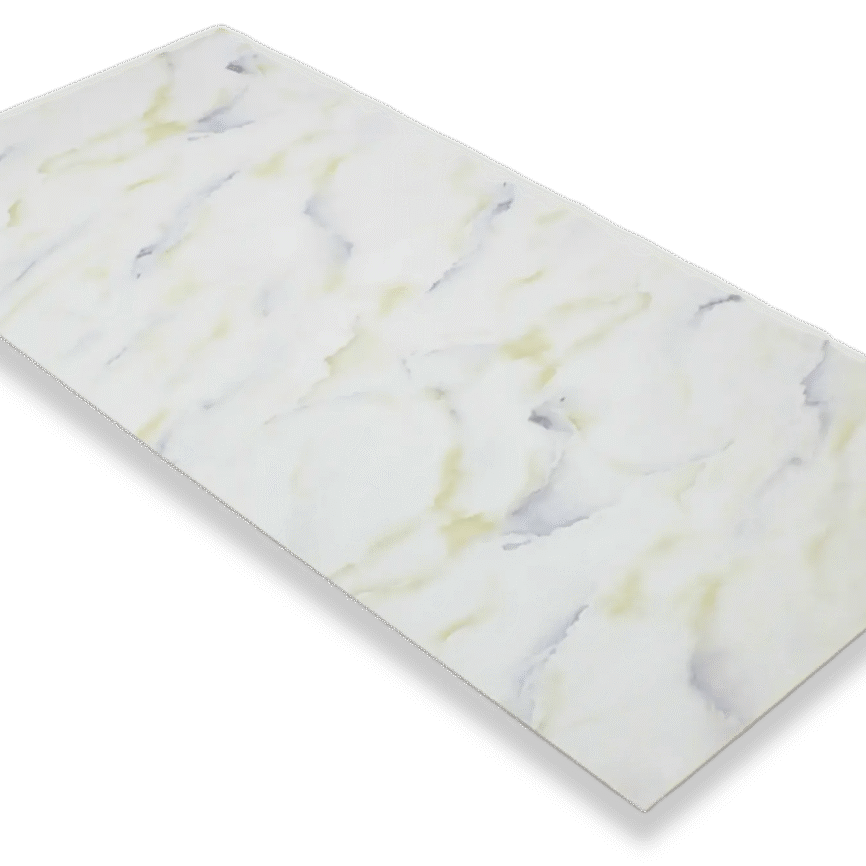 PVC Marmer Plaat Marineblauw 280x120cm – Hoogglans