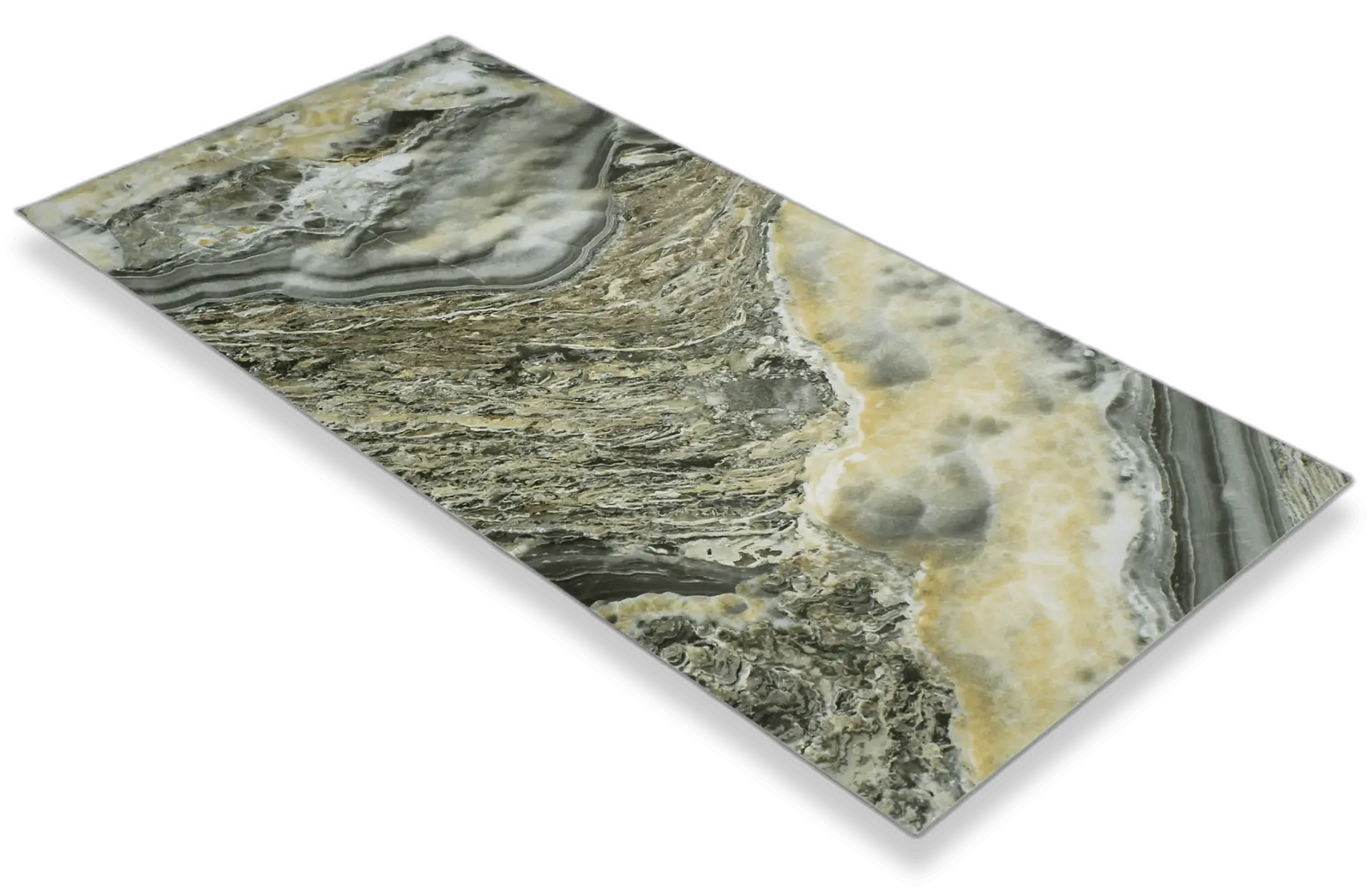 Exclusieve PVC Marmer Plaat Onyx Green hoogglans 280x120cm – Hoogglans