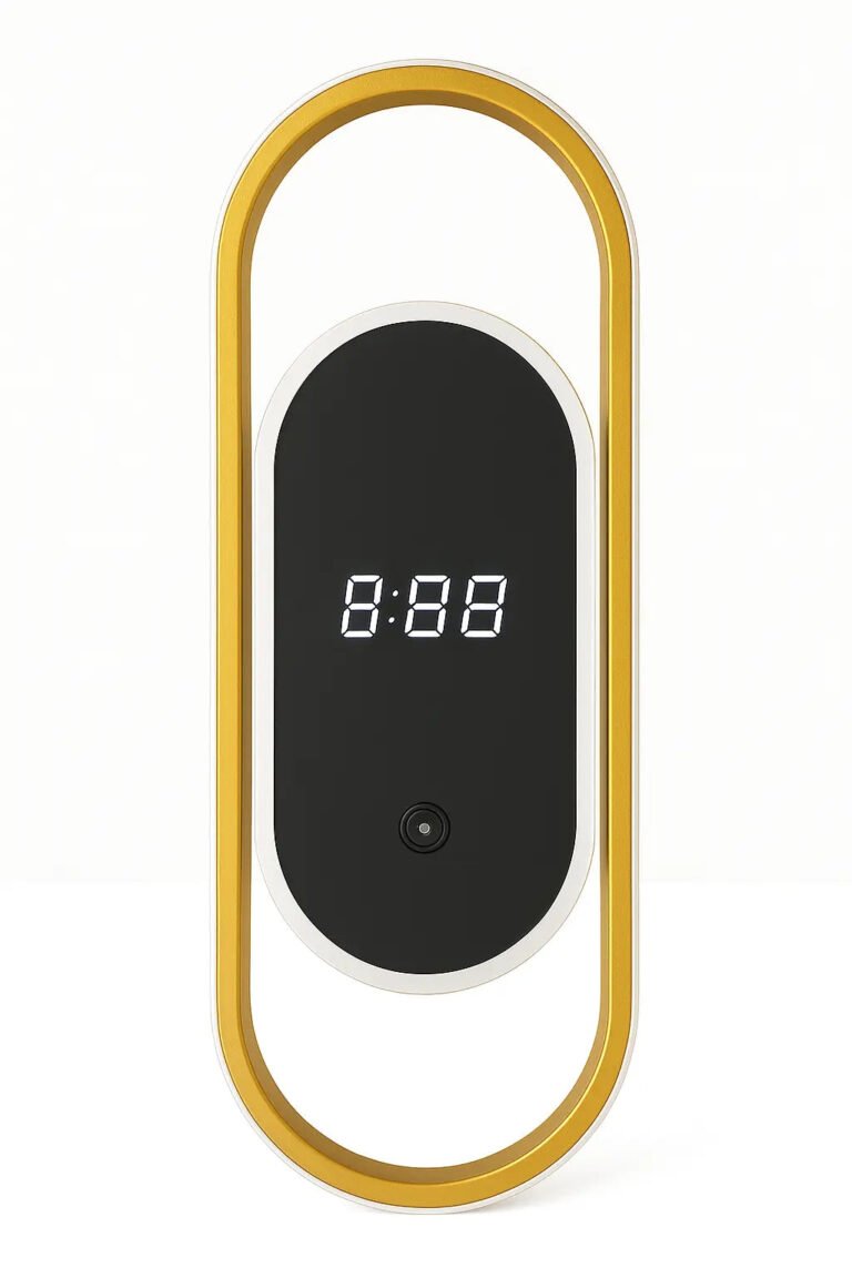Wandlamp met Klok | Goud kleur | Perfect voor akupanelen – Wandlampen